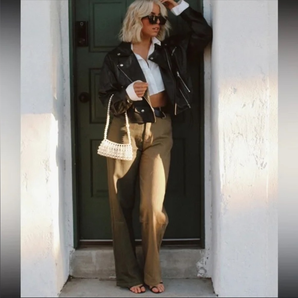Shop 12th The Tribe Colorblock Olive Trousers